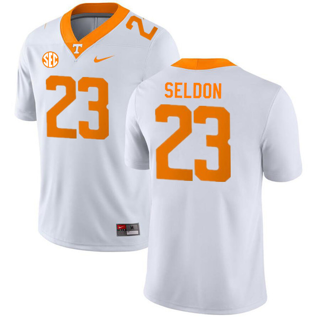 Tennessee Volunteers #23 Cameron Seldon College Football Jerseys Stitched Sale-White